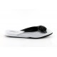 women's slippers VICTORIAN white nappa (black jewel)